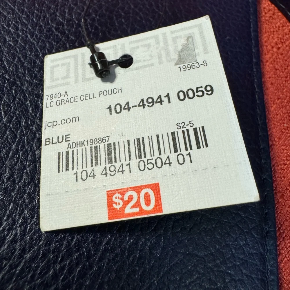 LIZ‎ CLAIBORNE Navy Leather Wristlet, NWT